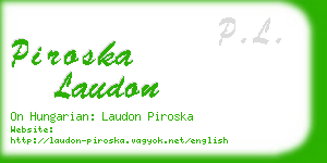 piroska laudon business card
